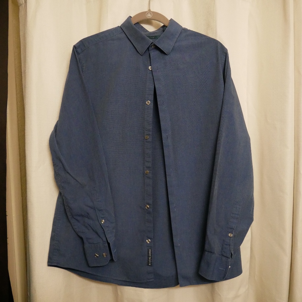 Perry Ellis Slim Fit Mens Long Sleeve Button up Size Large